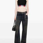 Top crop Sandra-D-Core in nero Diesel - donna 