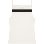 Top con dettaglio logo in bianco 