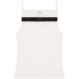Top con dettaglio logo in bianco 