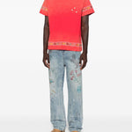 T-shirt con tasca sul petto in rosso Found - uomo 
