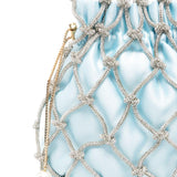 Borsa Selene Capri con cristalli in blu Rosantica - donna<BR/><BR/> 