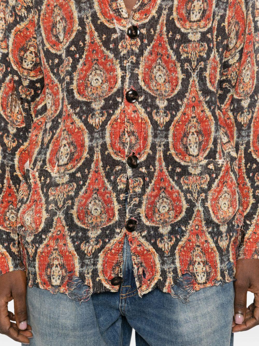 Cardigan con stampa paisley in rosso R13 - donna 