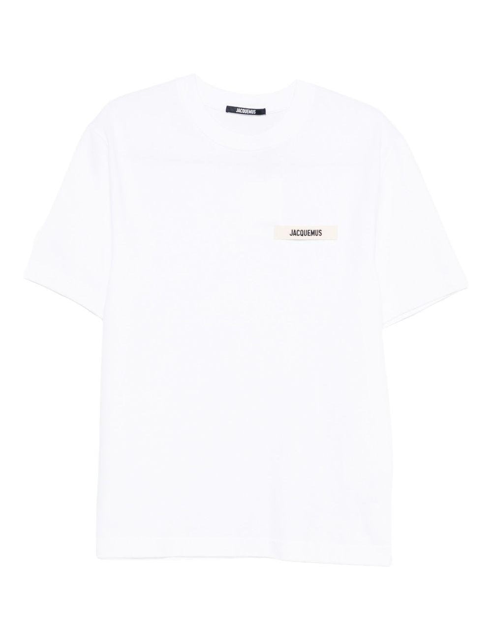 T-shirt Le T-shirt Gros Grain in bianco Jacquemus - Unisex 