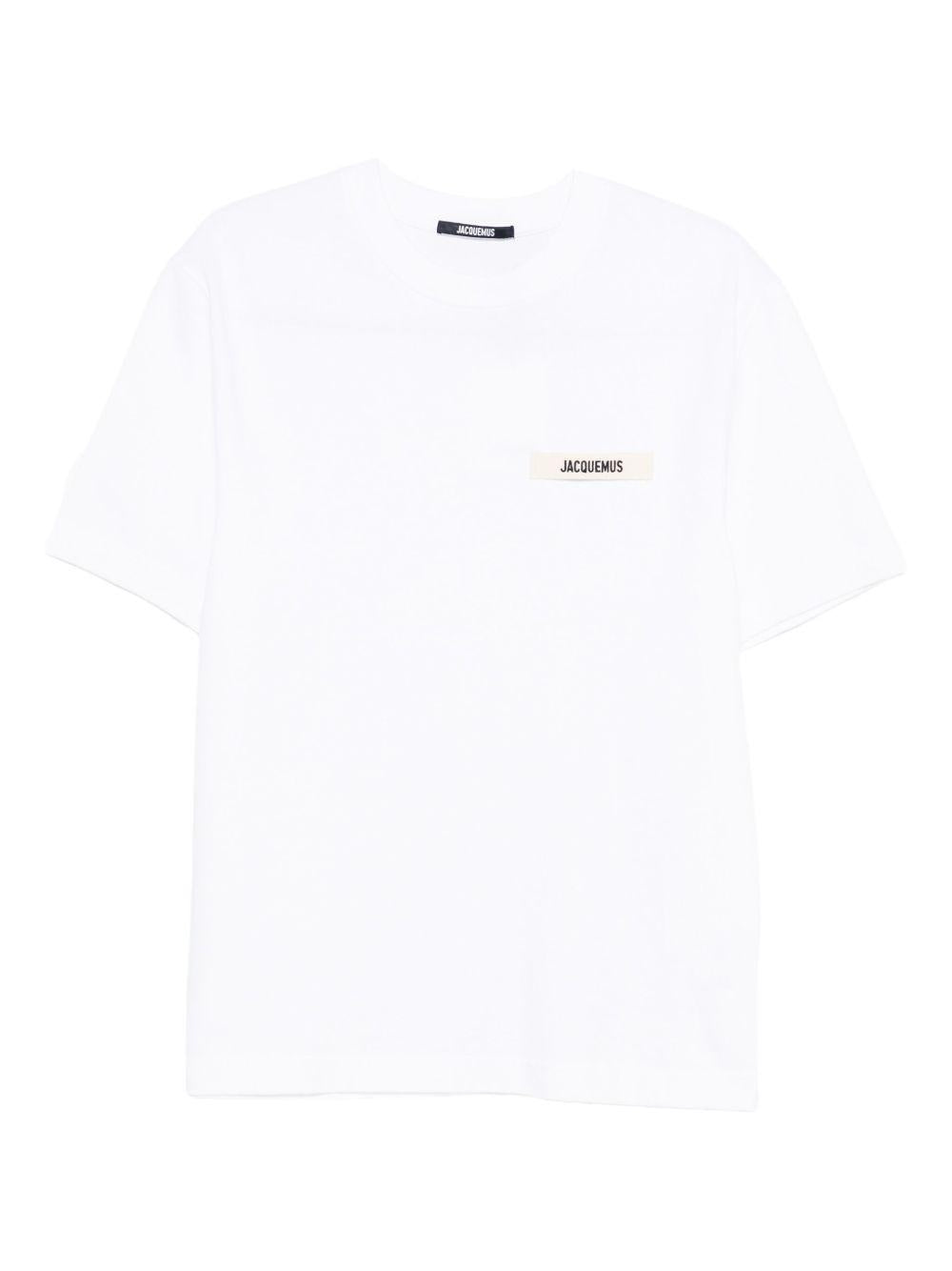 T-shirt Le T-shirt Gros Grain in bianco Jacquemus - Unisex 