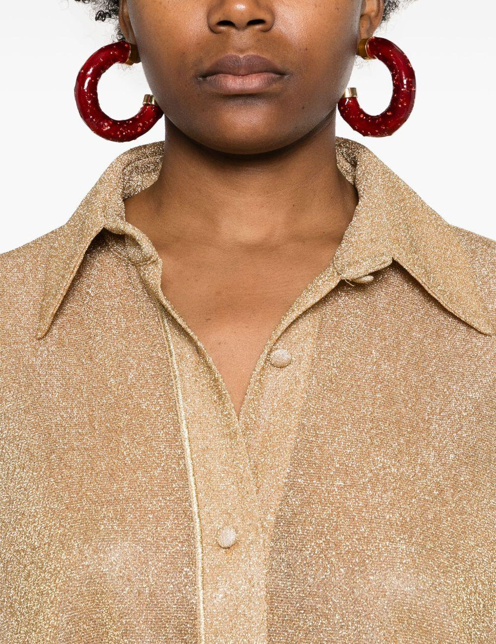Camicia lamé in oro Oséree - donna 
