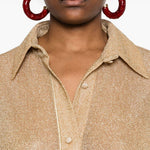 Camicia lamé in oro Oséree - donna 