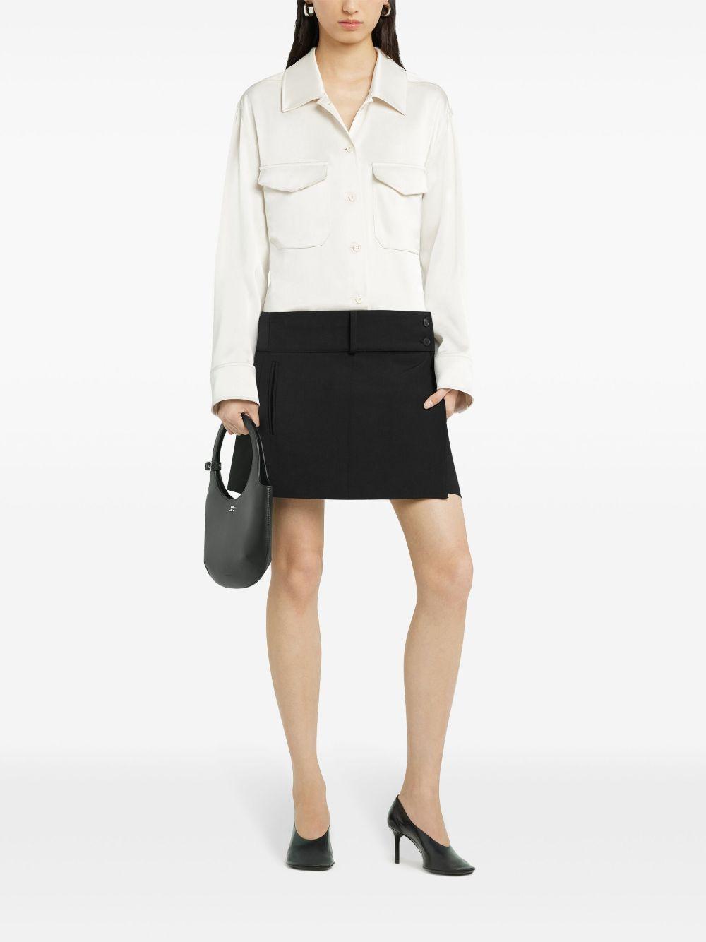 Camicia satinata con tasche applicate in bianco Courrèges - donna 