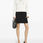 Camicia satinata con tasche applicate in bianco Courrèges - donna 