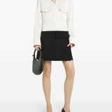 Camicia satinata con tasche applicate in bianco Courrèges - donna 