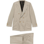 Completo doppiopetto in verde Kiton - uomo 