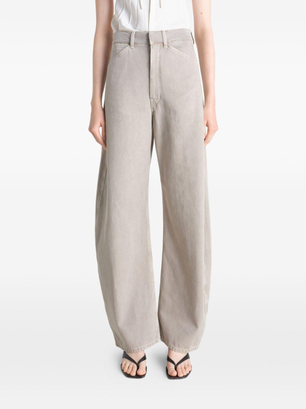 Jeans gamba ampia in beige e grigio LEMAIRE  - donna 