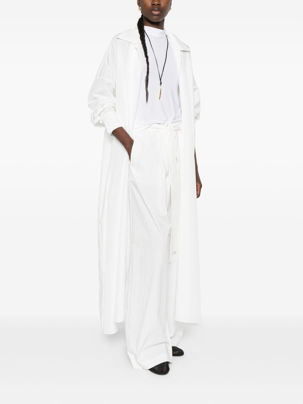 Abito lungo oversize a camicia in bianco NORMA KAMALI - donna 