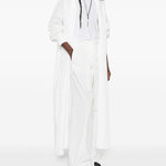 Abito lungo oversize a camicia in bianco NORMA KAMALI - donna 