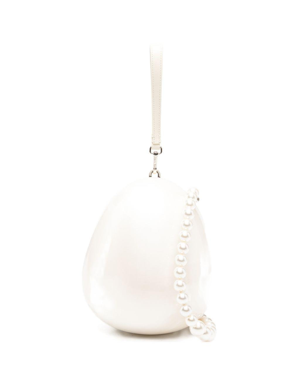 Borsa a mano egg grande in avorio Simone Rocha - donna 