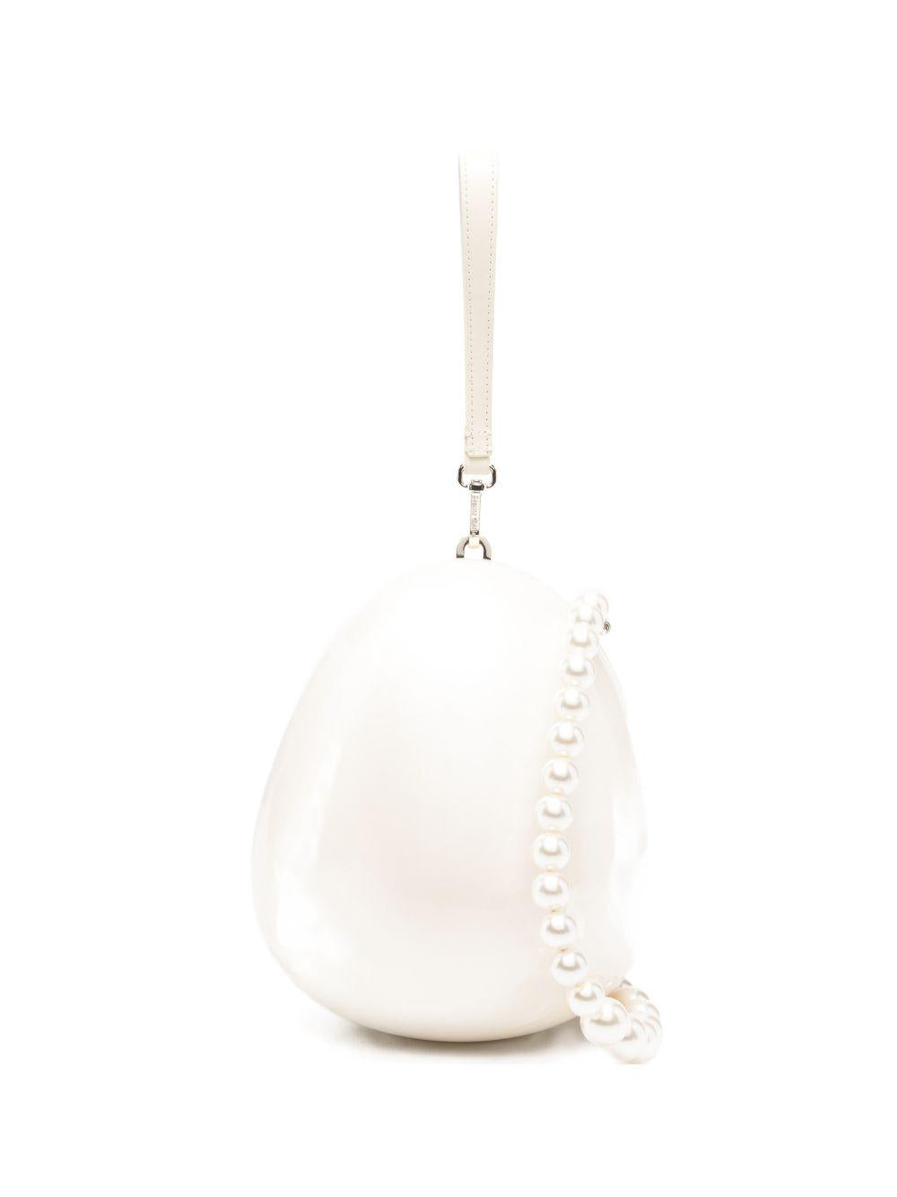 Borsa a mano egg grande in avorio Simone Rocha - donna 