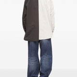 Camicia bicolore a maniche lunghe in bianco e nero Mm6 maison margiela - uomo 