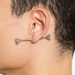 Orecchino diamant in argento Panconesi - unisex 