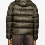 Cappotto imbottito con cappuccio in verde Aspesi - uomo 