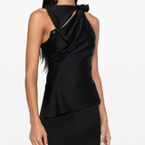 Top asimmetrico in nero Coperni - donna 