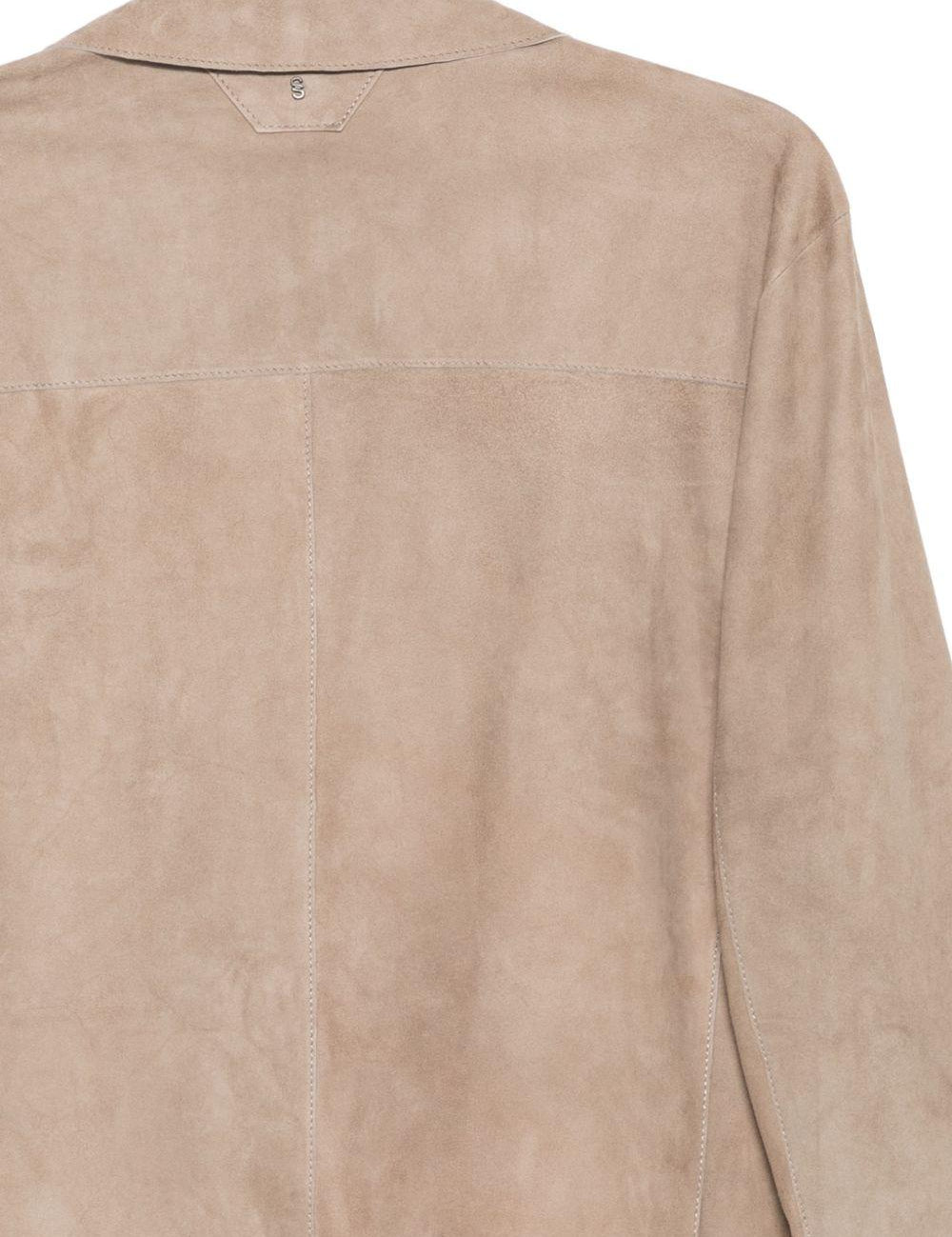 Giacca in pelle beige Salvatore santoro - uomo 