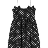 Abito mini a pois in nero Ganni - donna 