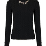 Maglione con dettaglio a catena in nero Rabanne - donna 