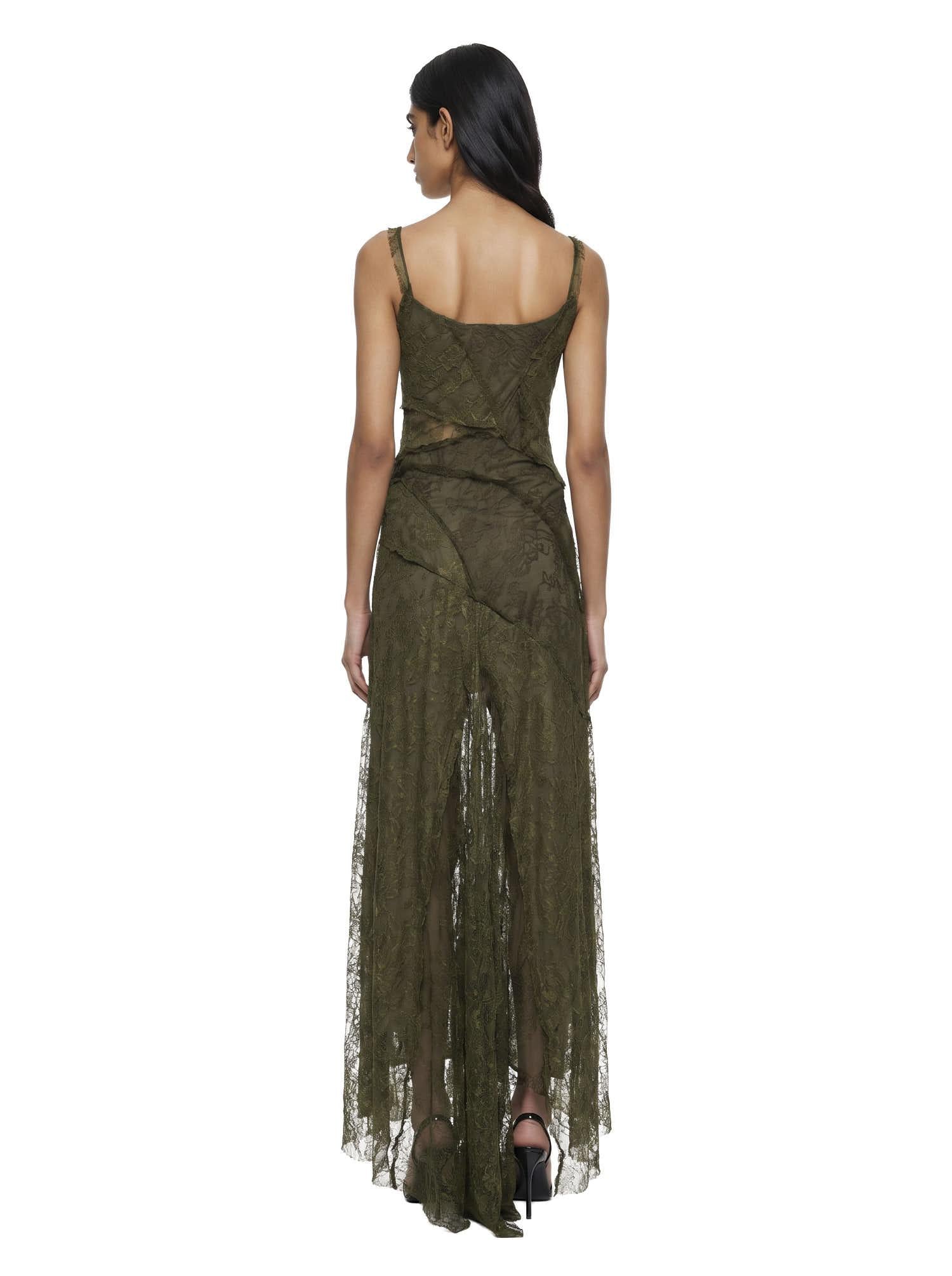 Abito con iserti in pizzo in verde kaki Blumarine - donna 