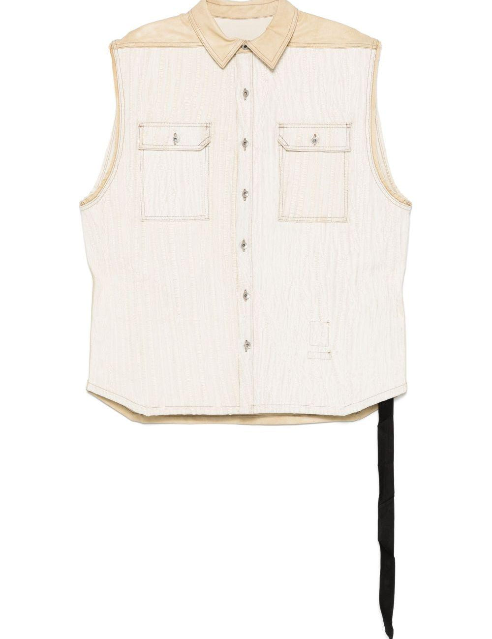 Gilet SL Tommy Jumbo in avorio Rick Owens DRKSHDW - uomo 