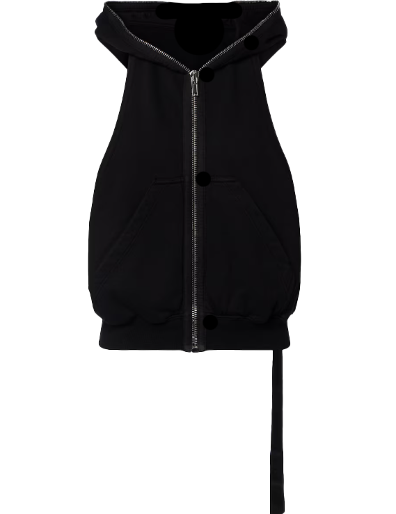 Gilet Cyclops Gimp con cappuccio in nero Rick owens drkshdw - donna 