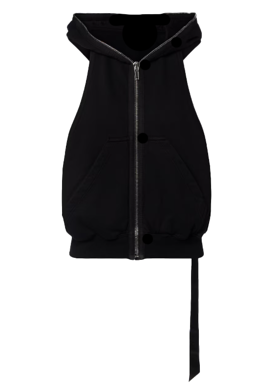 Gilet Cyclops Gimp con cappuccio in nero Rick owens drkshdw - donna 