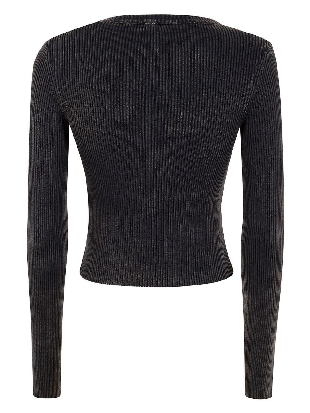Top a coste in nero Diesel - donna 