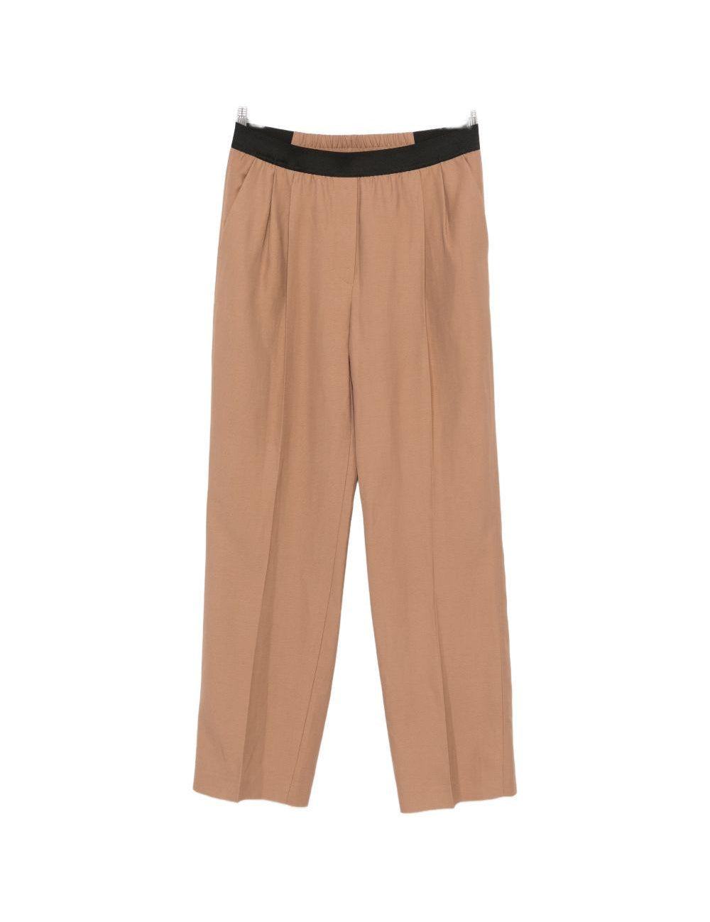 Pantaloni plissé in beige Loulou de saison - donna 
