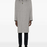 Cappotto con taschini a toppa e bottoni in grigio Lardini - uomo 
