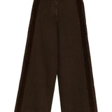 Pantaloni dritti con pannelli di velluto in marrone Dries van noten - donna 