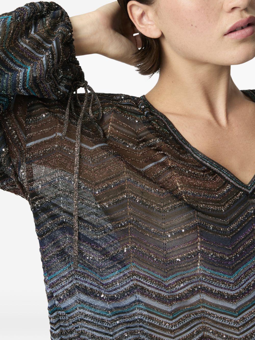 Blusa con motivo chevron multicolor Missoni - donna 