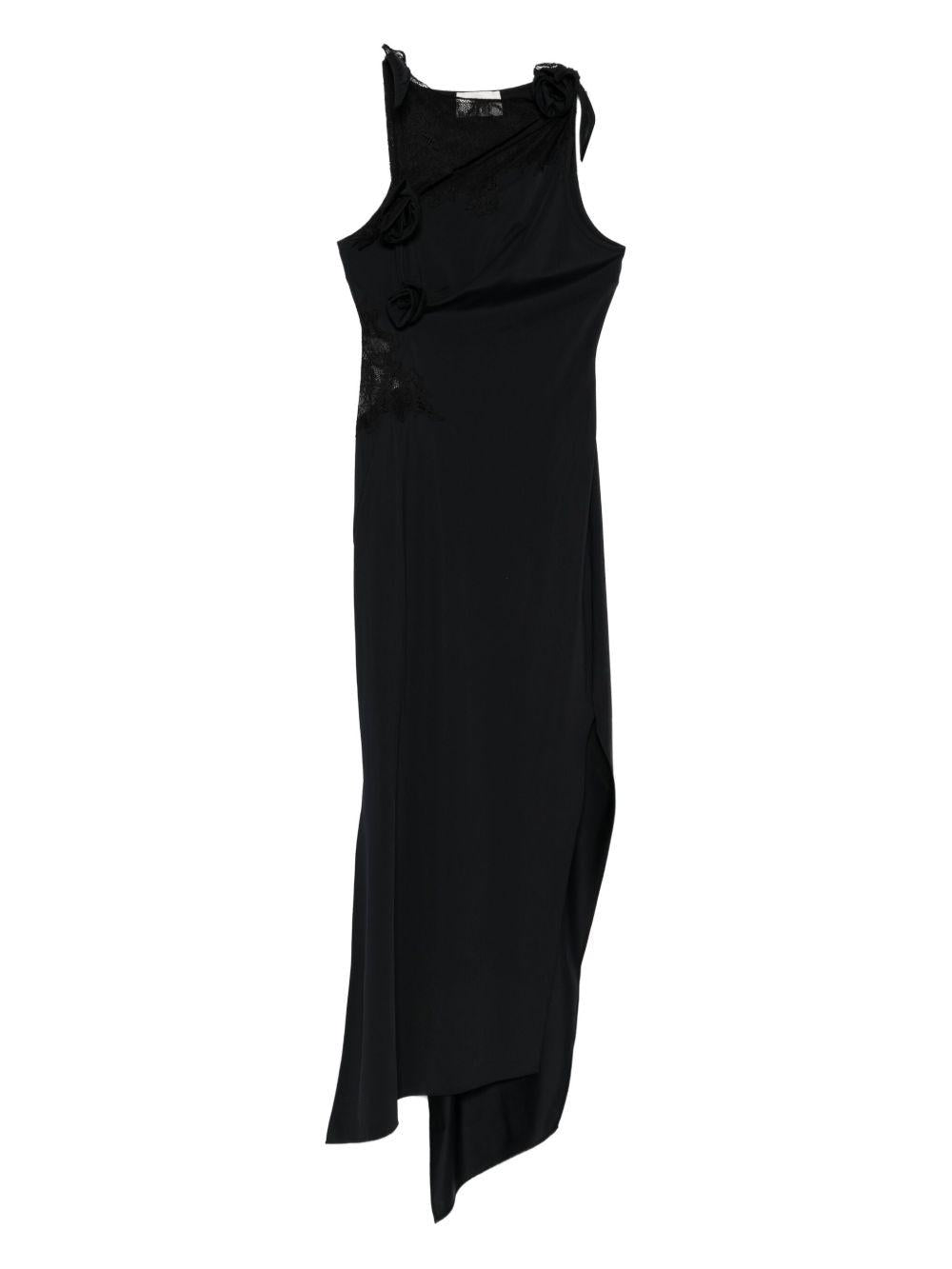 Abito lungo con decorazione in pizzo in nero Coperni - donna 