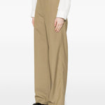 Pantaloni sartoriali dritti con pinces in marrone Lemaire - donna 