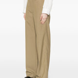Pantaloni sartoriali dritti con pinces in marrone Lemaire - donna 