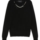 Maglione con decorazione di perle in nero Simone rocha - donna 