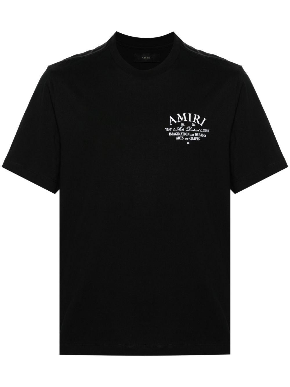 T-shirt a maniche corte con logo  in nero 