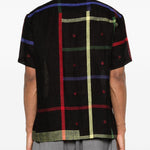 Camicia con stampa a quadri in nero Khoki - uomo 