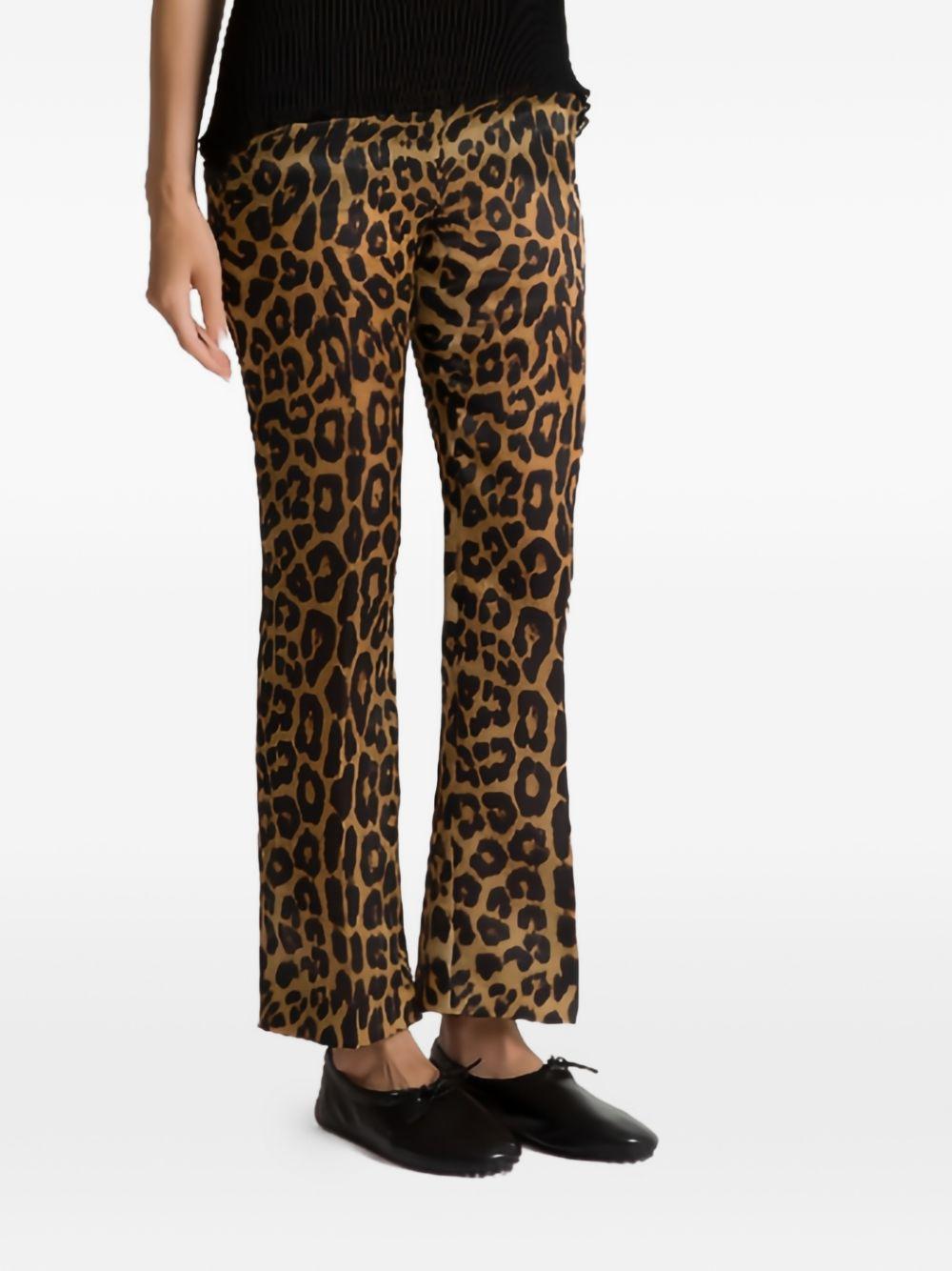 Pantaloni con stampa leopardata in marrone Alberta ferretti - donna 