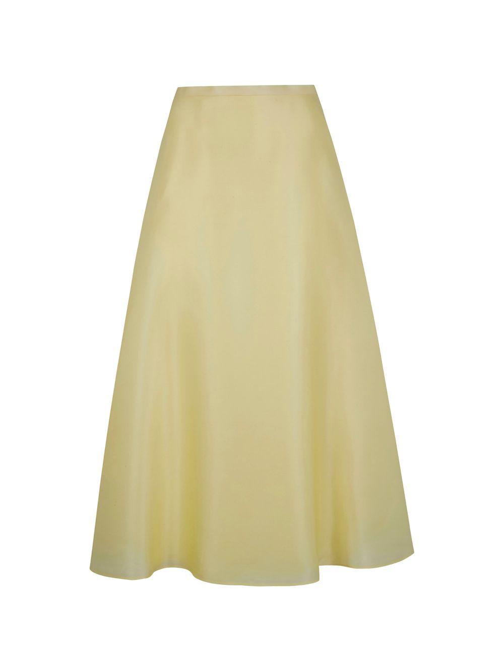 Gonna svasata in seta in giallo Alberta Ferretti - donna 