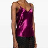 Top viola con scollo a V e spalline sottili in viola  Alberta ferretti - donna 