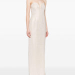 Abito lungo con decorazione color champagne Roland Mouret - donna 