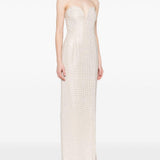 Abito lungo con decorazione color champagne Roland Mouret - donna 