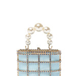 Borsa con cristalli mini holli in celeste Rosantica - donna 