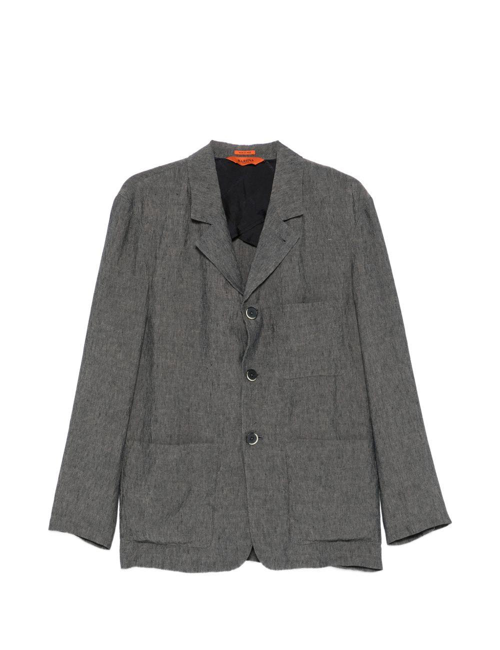 Blazer con revers classici in grigio Barena Venezia - uomo 