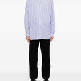 Camicia a righe con bottoni in blu Willy chavarria - uomo 