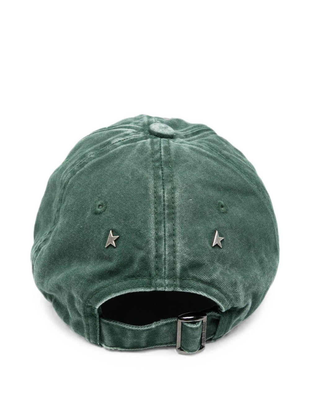 Cappello da baseball con logo in verde 